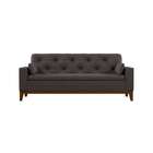 Sofá 3 Lugares Reno Suede Cinza