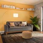 Sofá 3 Lugares Reno Suede Cinza