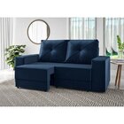 Sofá 3 Lugares Retrátil 1,80m Smart Yescasa Azul