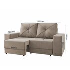 Sofá 3 Lugares Retrátil 1,80m Smart Yescasa Pérola