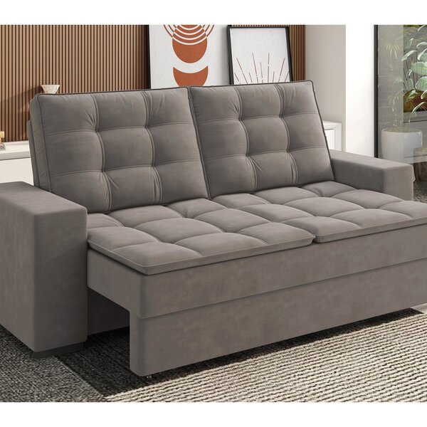 Sofá 3 Lugares Retrátil 180cm Acapulco  Avelã