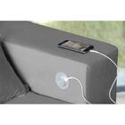 Sofá 3 Lugares Retrátil 2,02 M, Tecnologia Usb Cinza