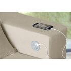 Sofá 3 Lugares Retrátil 2,02m Tecnologia Usb Bege