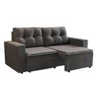 Sofá 3 Lugares Retrátil Amsterdã I Suede Grafite 180 Cm