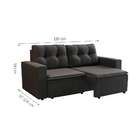 Sofá 3 Lugares Retrátil Amsterdã I Suede Preto 180 Cm