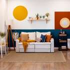 Sofá 3 Lugares Retrátil Berna Linho Cru 180 Cm