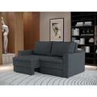 Sofá 3 Lugares Retrátil Berna Linho Grafite 180 Cm