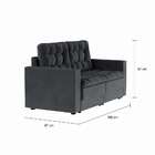 Sofá 3 Lugares Retrátil Brémen  Suede Grafite