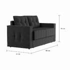 Sofá 3 Lugares Retrátil Brémen  Suede Grafite 180 Cm