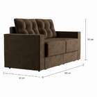 Sofá 3 Lugares Retrátil Colônia Suede Marrom 180 Cm
