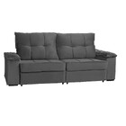 Sofá 3 Lugares Retrátil E Recliável 200cm Veludo Chile Estofa