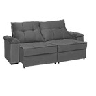 Sofá 3 Lugares Retrátil E Recliável 200cm Veludo Chile Estofa