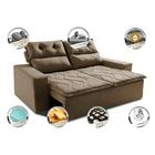 Sofá 3 Lugares Retrátil E Reclinável 1,80m Cama Inbox Smal Co