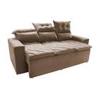 Sofá 3 Lugares Retrátil E Reclinável 2,00m Cama Inbox Smal Co