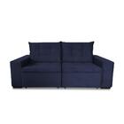 Sofá 3 Lugares Retrátil E Reclinável 2,10m Lari Suede Azul