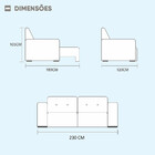 Sofá 3 Lugares Retrátil E Reclinável 2,30m Fusion Veludo Marr