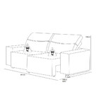 Sofá 3 Lugares Retratil E Reclinável 200cm Veludo Gold Viero