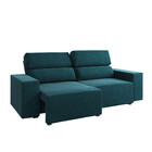 Sofá 3 Lugares Retratil E Reclinável 200cm Veludo Gold Viero