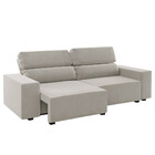 Sofá 3 Lugares Retratil E Reclinável 200cm Veludo Gold Viero