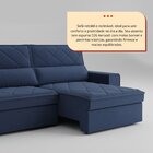 Sofá 3 Lugares Retrátil E Reclinável 207cm Viena Azul