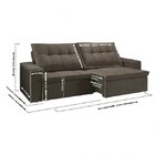 Sofá 3 Lugares Retrátil E Reclinável 210cm Tóquio Estofados B