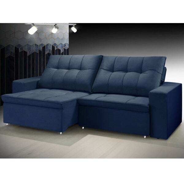 Sofá 3 Lugares Retrátil E Reclinável 210cm Tóquio Estofados B