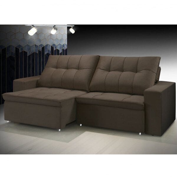 Sofá 3 Lugares Retrátil E Reclinável 210cm Tóquio Estofados B