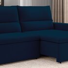 Sofá 3 Lugares Retrátil E Reclinável 220cm Bruges Azul