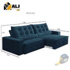 Sofá 3 Lugares Retrátil E Reclinável 230 Com Molas Ensacadas