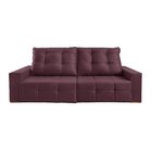 Sofá 3 Lugares Retrátil E Reclinável 230cm Belgrado Bordô