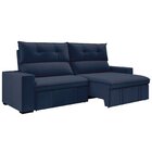 Sofá 3 Lugares Retrátil E Reclinável 230cm Bruges Azul
