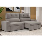 Sofá 3 Lugares Retrátil E Reclinável 230cm Bruges Bege