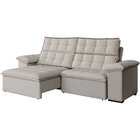 Sofá 3 Lugares Retrátil E Reclinável 230cm Denver Bege