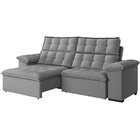 Sofá 3 Lugares Retrátil E Reclinável 230cm Denver Cinza