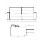 Sofá 3 Lugares Retrátil E Reclinável 230cm Multimóveis Cr45243