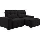 Sofá 3 Lugares Retrátil E Reclinável 230cm Noruega Preto