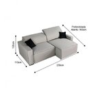 Sofa 3 Lugares Retratil E Reclinavel 230cm Romano  Bege/imbuia