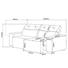 Sofá 3 Lugares Retrátil E Reclinável 230cm Veludo Artemis Vie
