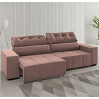 Sofá 3 Lugares Retrátil E Reclinável 230cm Veludo Artemis Vie