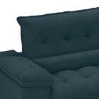 Sofá 3 Lugares Retrátil E Reclinável Arezzo Veludo Petróleo