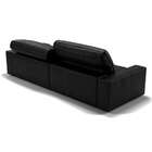 Sofá 3 Lugares Retrátil E Reclinável Asturia Couro Preto 210