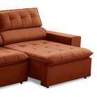 Sofá 3 Lugares Retrátil E Reclinável Atenas Veludo Terracota