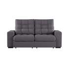 Sofá 3 Lugares Retrátil E Reclinável Avinhão Suede Grafite