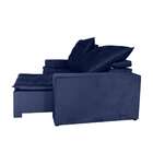 Sofá 3 Lugares Retrátil E Reclinável Barcelona Suede Azul