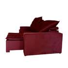 Sofá 3 Lugares Retrátil E Reclinável Barcelona Suede Bordô