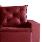 Sofá 3 Lugares Retrátil E Reclinável Barcelona Suede Bordô