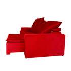 Sofá 3 Lugares Retrátil E Reclinável Barcelona Suede Vermelho