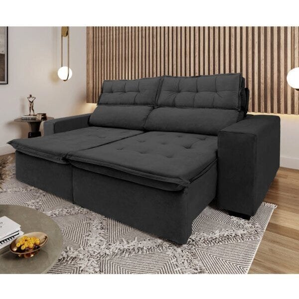 Sofá 3 Lugares Retrátil E Reclinável Bipartido Torino Curty E