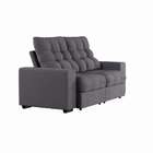 Sofá 3 Lugares Retrátil E Reclinável Bordéus Suede Grafite