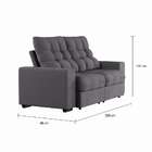 Sofá 3 Lugares Retrátil E Reclinável Bordéus Suede Grafite